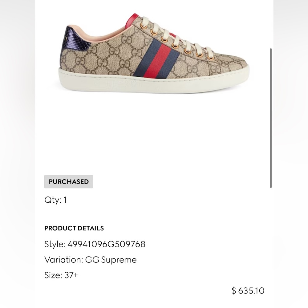 Gucci Ace GG Supreme Sneakers - Picture 7 of 8